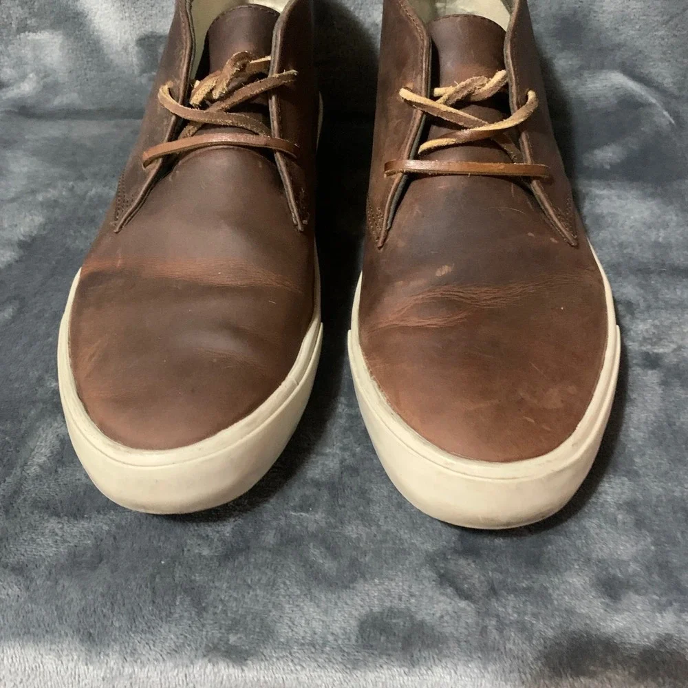 SeaVees Maslon Desert Boot Brown Rugged Oiled Leather Chukka Sneaker Mens 10.5